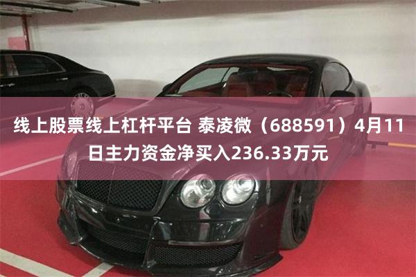 线上股票线上杠杆平台 泰凌微（688591）4月11日主力资金净买入236.33万元
